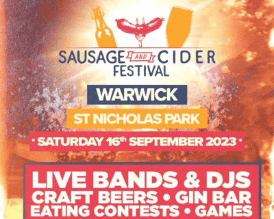 Sausage & Cider Fest - Warwick tickets blurred poster image