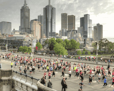 Melbourne Marathon 2023 tickets blurred poster image