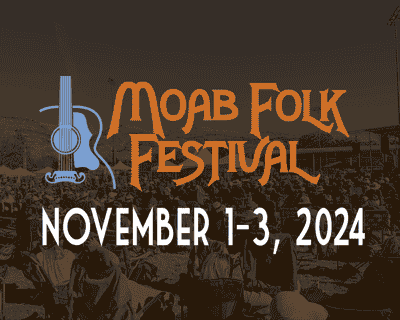 Moab Folk Festival 2024 tickets blurred poster image