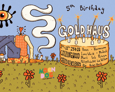Gold Haus 5th Birthday Day Party | Collingwood Children’s Farm tickets blurred poster image