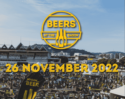 Beers at the Basin tickets blurred poster image