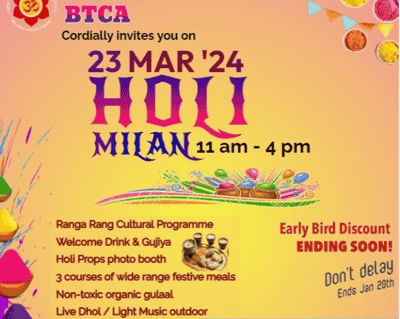 BTCA Holi Milan 2024 tickets blurred poster image