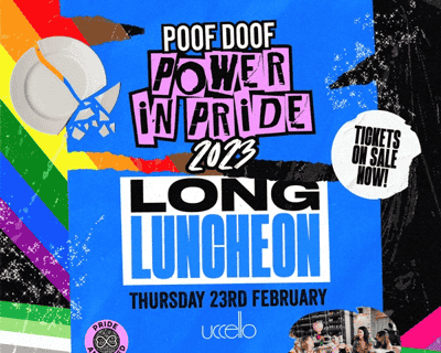 POOF DOOF LONG LUNCHEON tickets blurred poster image