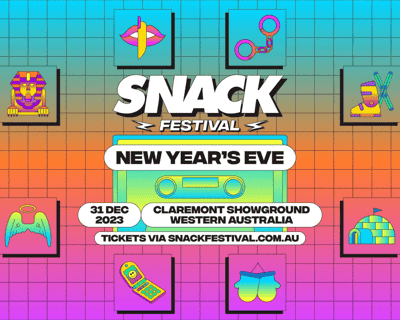 SNACK Festival New Years Eve 2023 tickets blurred poster image