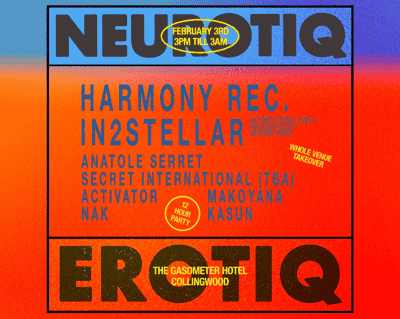 Neurotiq Erotiq (12hr party): Harmony Rec (CZE) + IN2STELLAR tickets blurred poster image