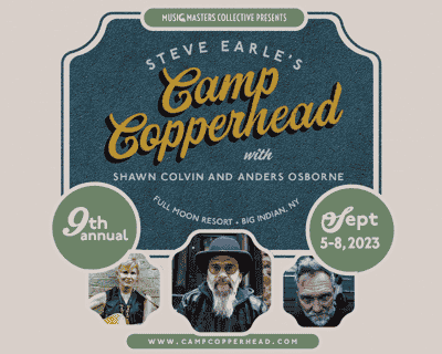 Steve Earle's Camp Copperhead 2023 tickets blurred poster image