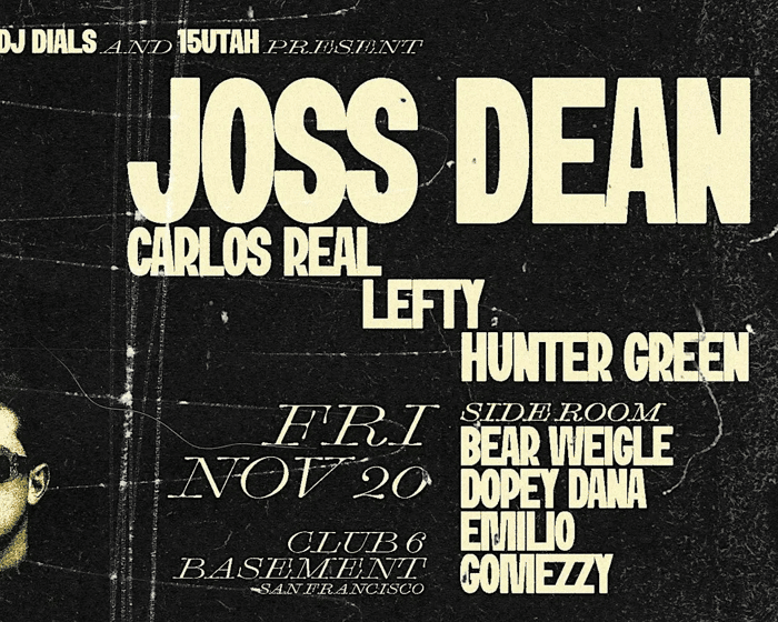 Joss Dean at Club Six tickets