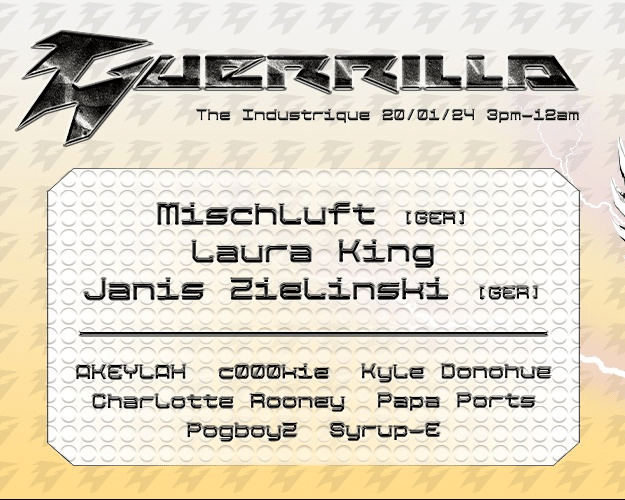 Guerrilla feat. Mischluft [GER], Laura King, Janis Zielinski [GER] & More tickets