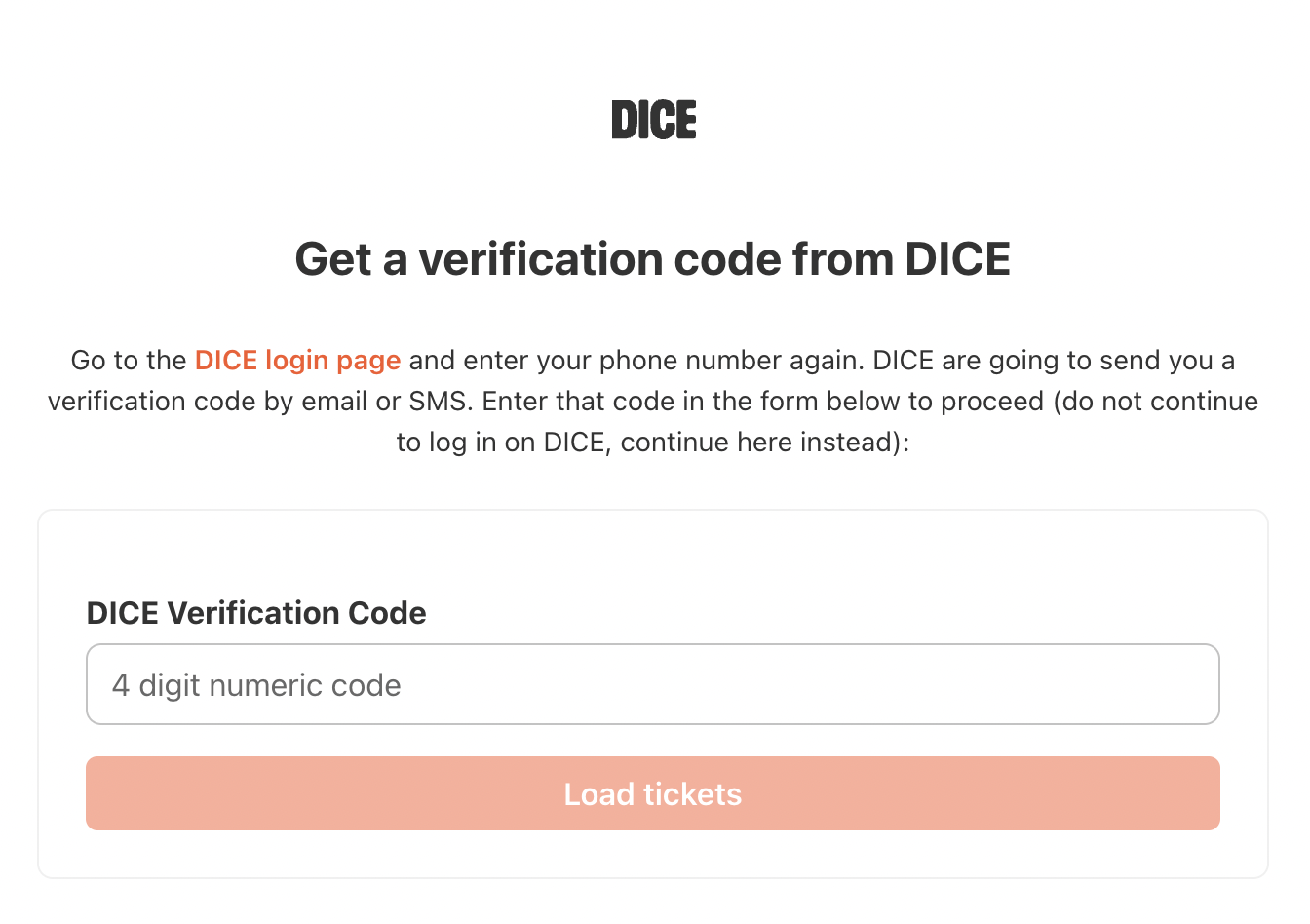 Sell DICE tickets | Tixel