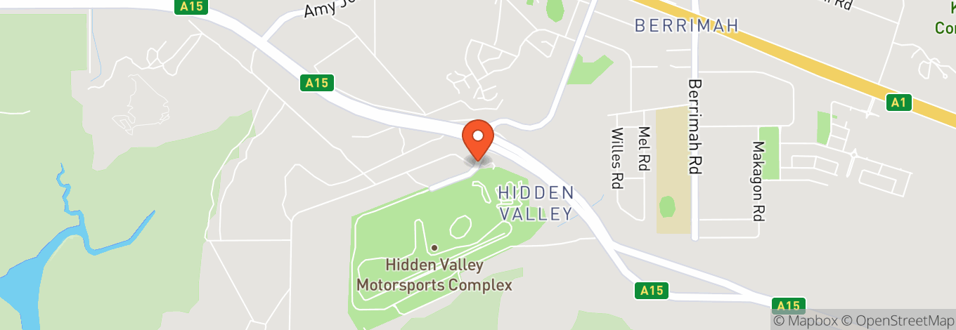 Map of Hidden Valley Race Track