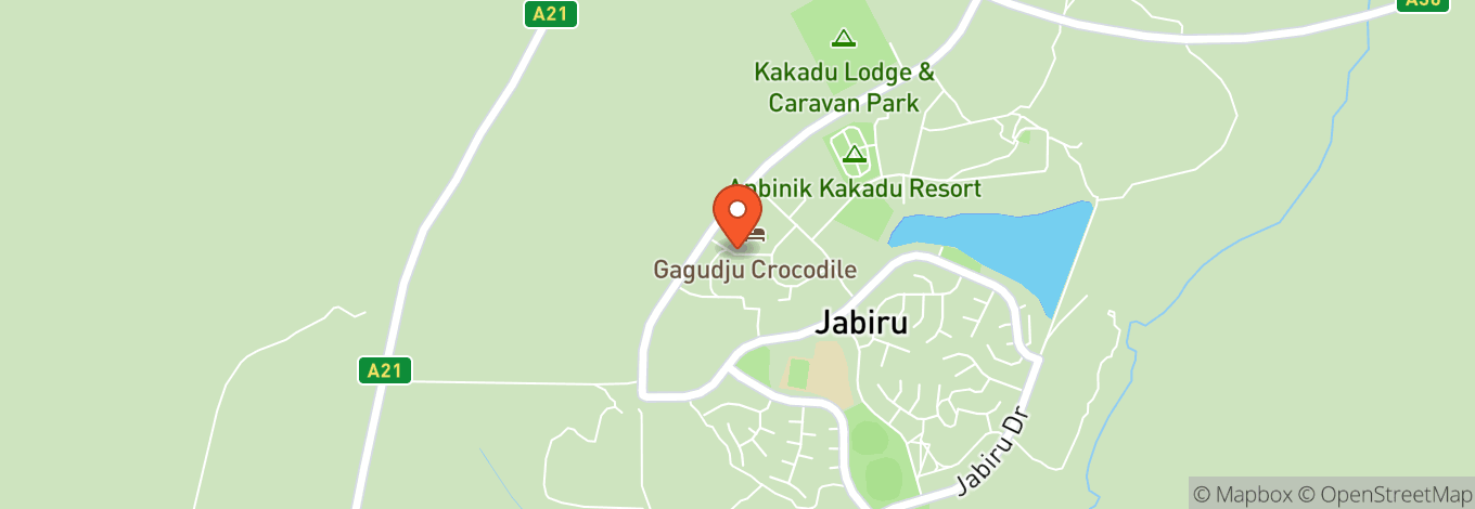 Map of Mercure Kakadu Crocodile Hotel