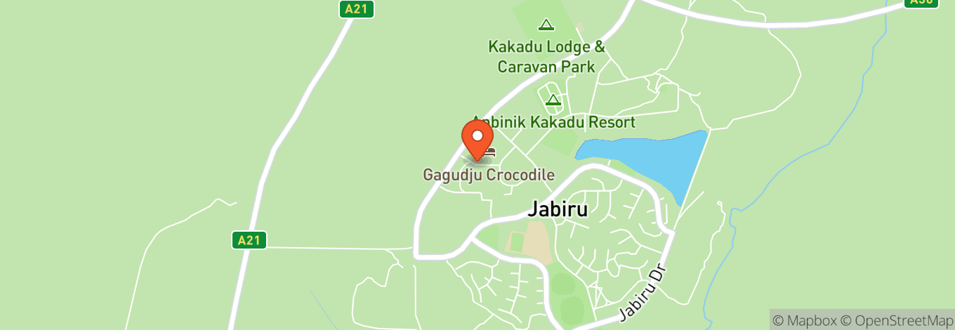 Map of Mercure Kakadu Crocodile Hotel