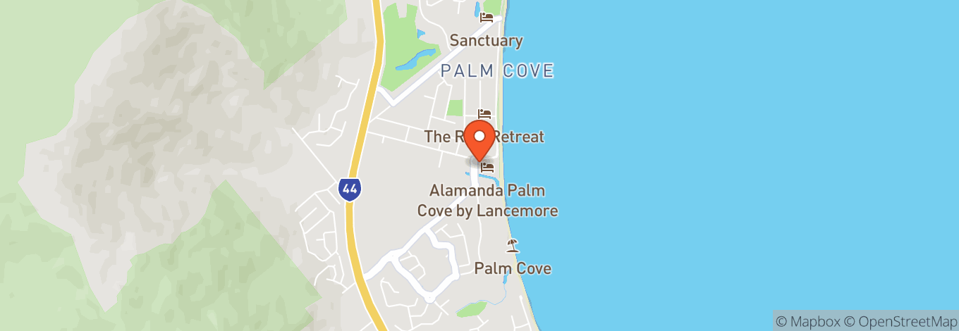 Map of Palm Cove Tavern