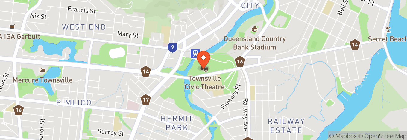 Map of Townsville Civic Theatre