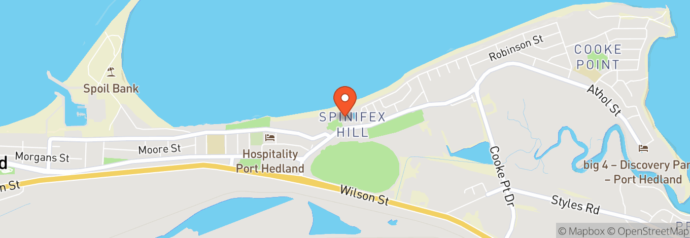 Map of Port Hedland Turf Club