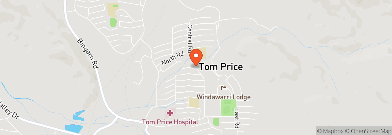 Map of Tom Price Hotel
