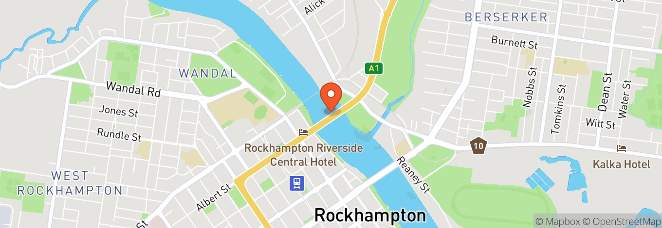 Map of Rockhampton Riverside Precinct