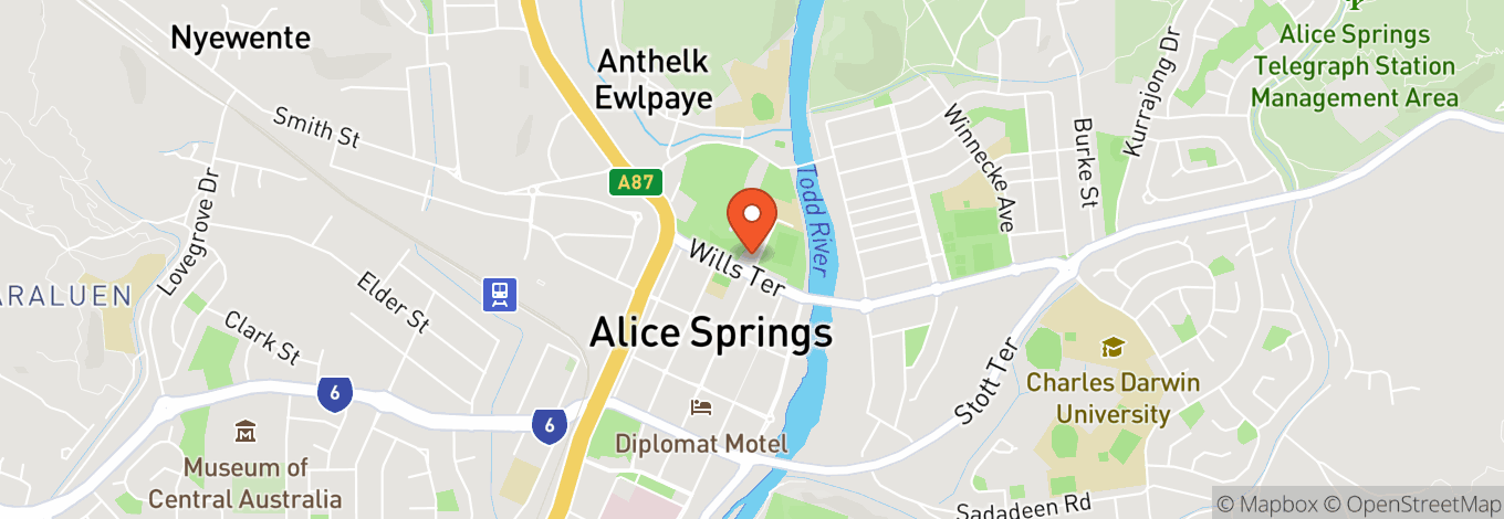 Map of Alice Springs Youth Centre Inc.