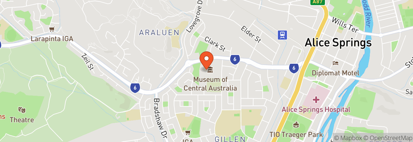 Map of Araluen Cultural Precinct