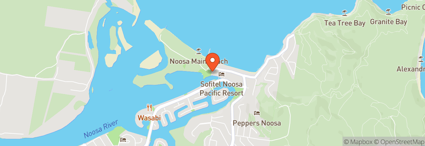 Map of Noosa Heads Main Beach