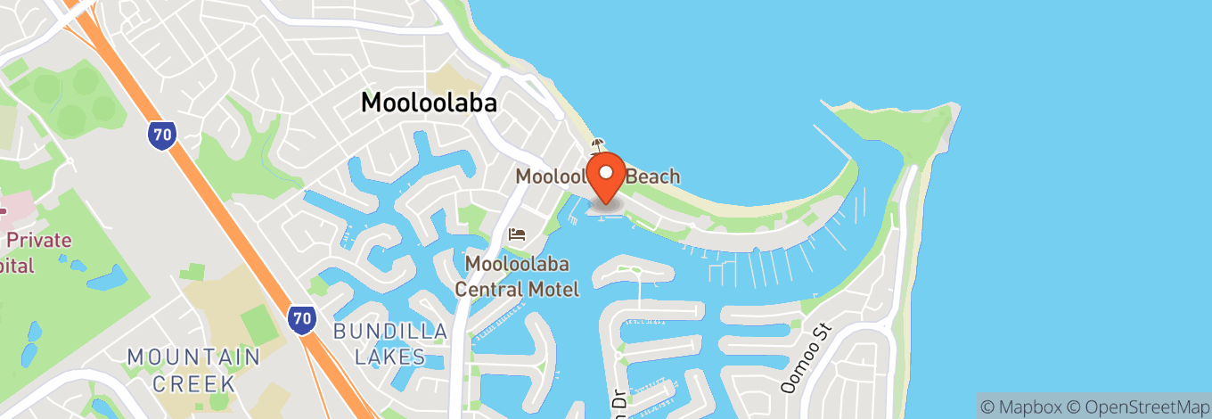Map of Sunreef Hire Mooloolaba