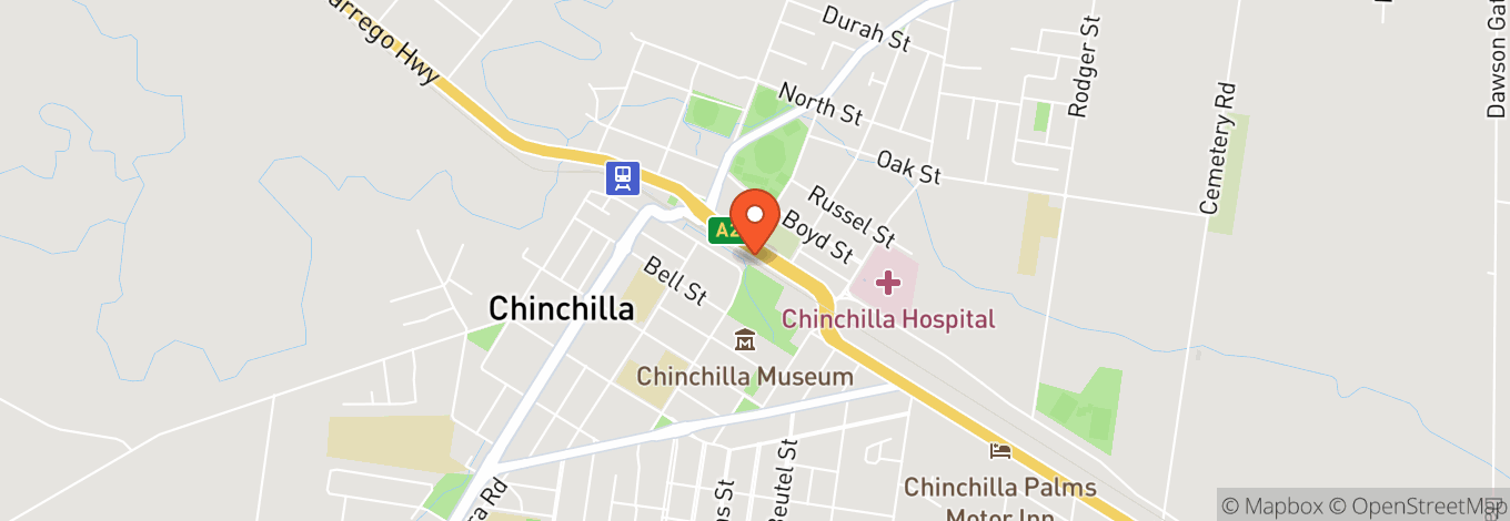 Map of The Club Hotel Chinchilla