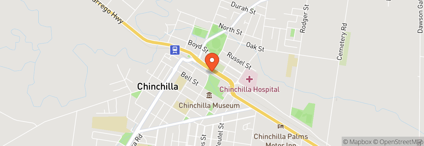 Map of The Club Hotel Chinchilla