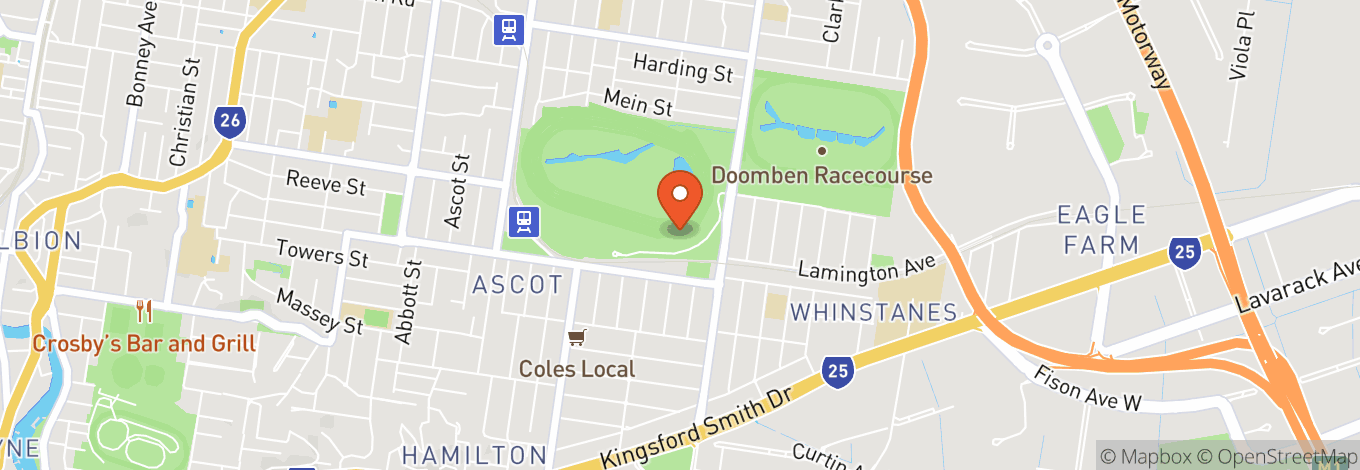 Map of Brisbane Racing Club - Doomben Racecourse