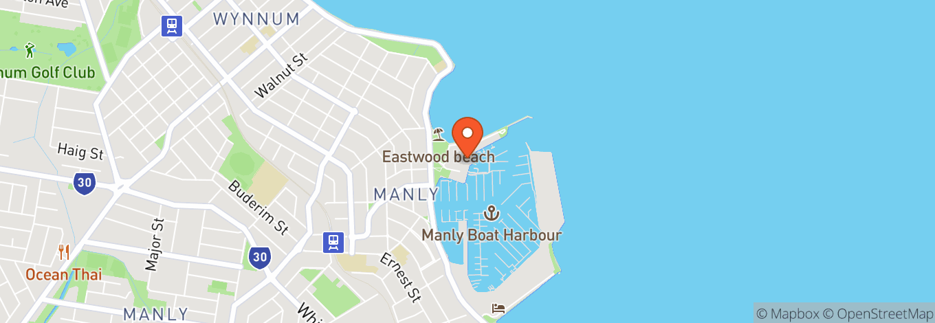 Map of Manly Harbour Boat Club