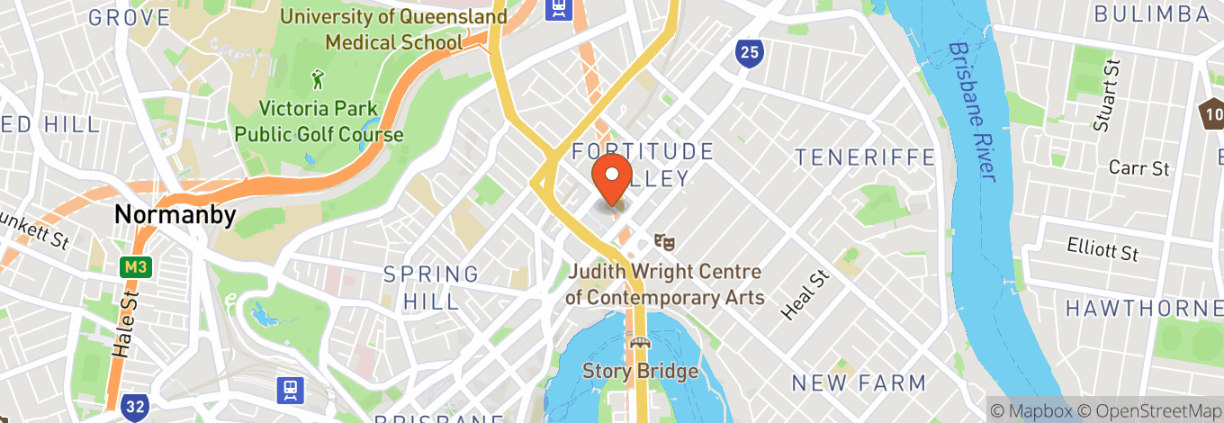 Map of Retro's Fortitude Valley