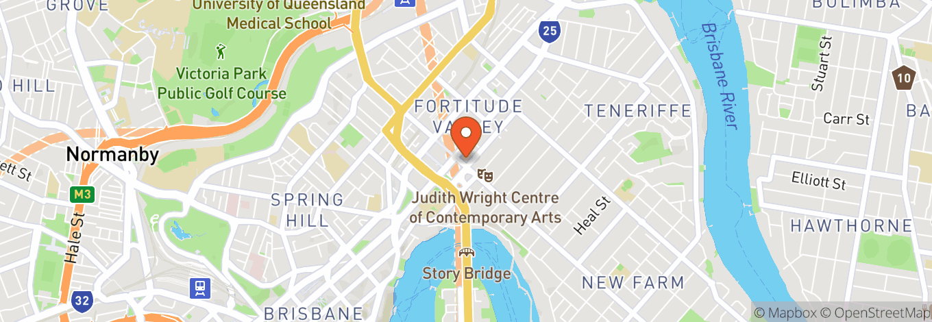 Map of Queens Fortitude Valley