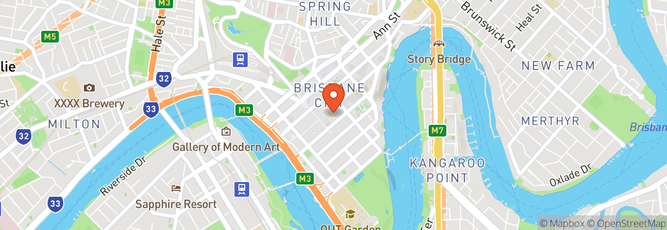 Map of Strike Bowling Brisbane City