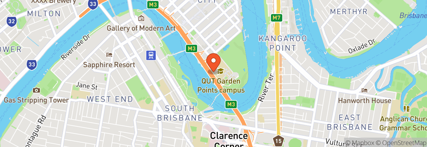 Map of Qut Gardens Theatre