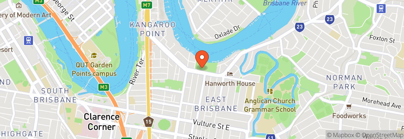 Map of East Brisbane Bowls Club