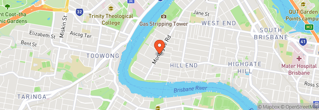 Map of West End Yoga