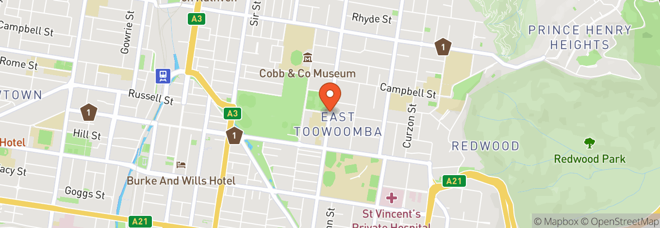 Map of Toowoomba East State School