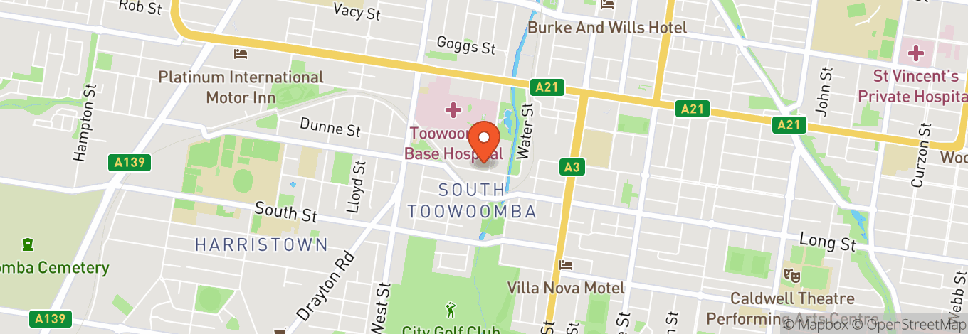 Map of Elite Fitness Studio Toowoomba