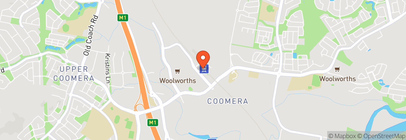 Map of Coomera (Next To Coomera Westfield)