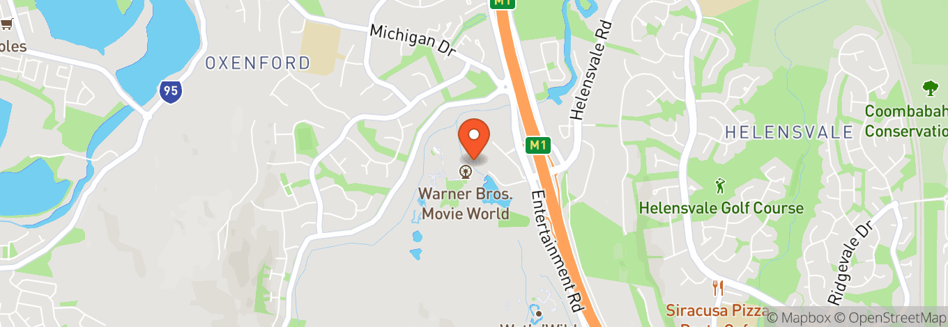 Map of Warner Bros. Movie World