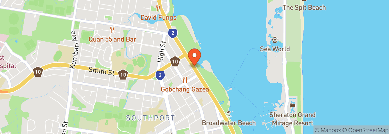 Map of Spiegeltent Gold Coast