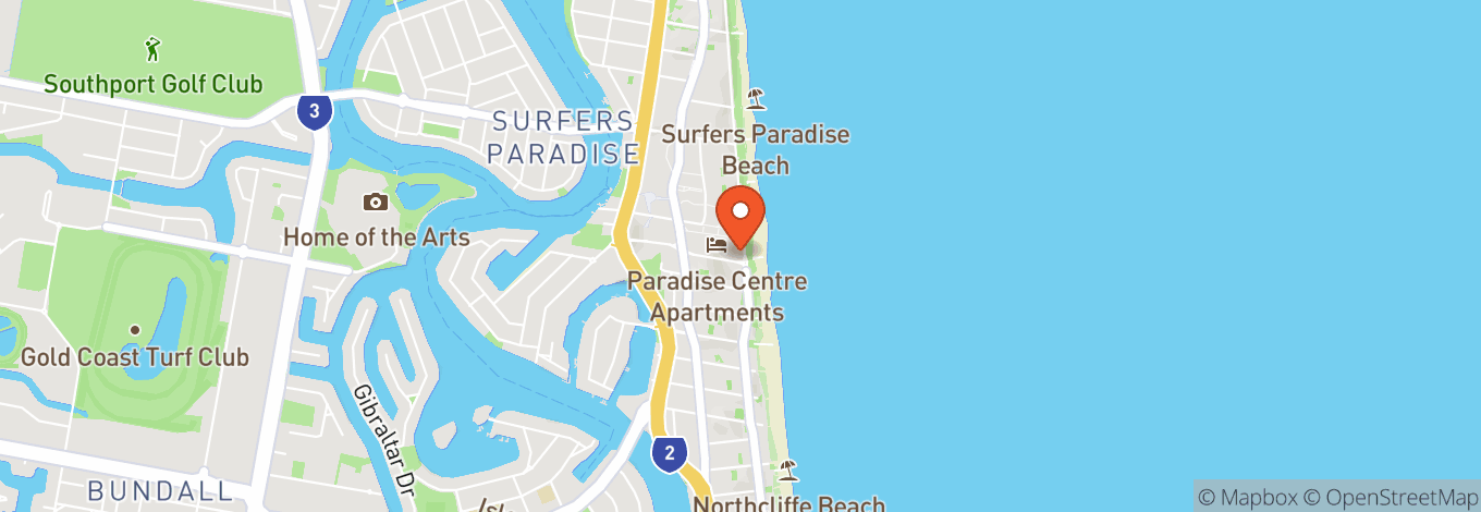 Map of Surfers Paradise Surf Life Saving Club