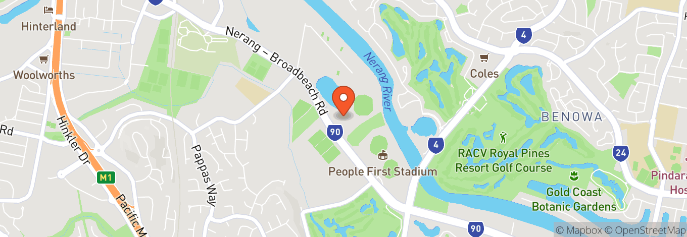 Map of Gold Coast Sports Precinct