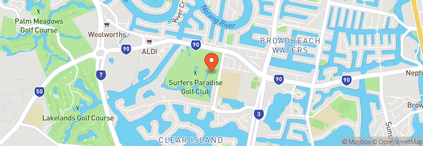 Map of Surfers Paradise Golf Club