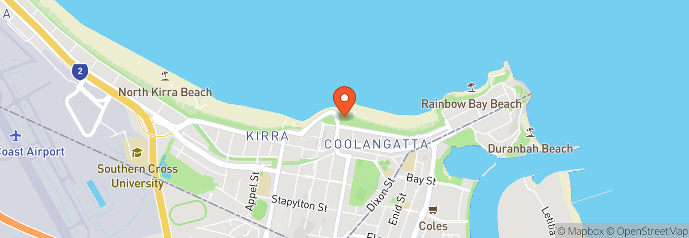 Map of Coolangatta Beachfront