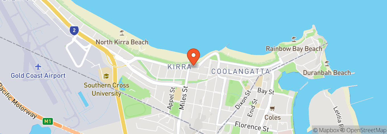 Map of Kirra Beach House