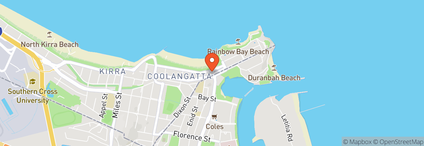 Map of The Pink Hotel Coolangatta