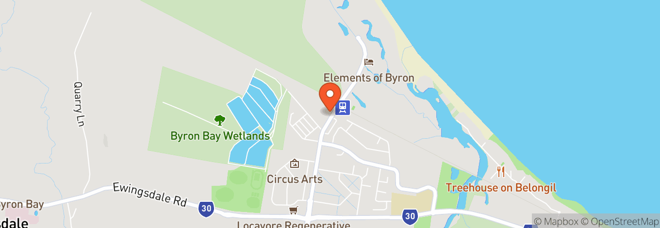 Map of North Byron Hotel