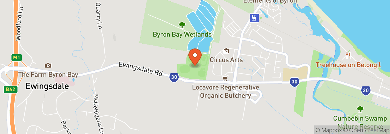 Map of Cavanbah Centre Byron Bay
