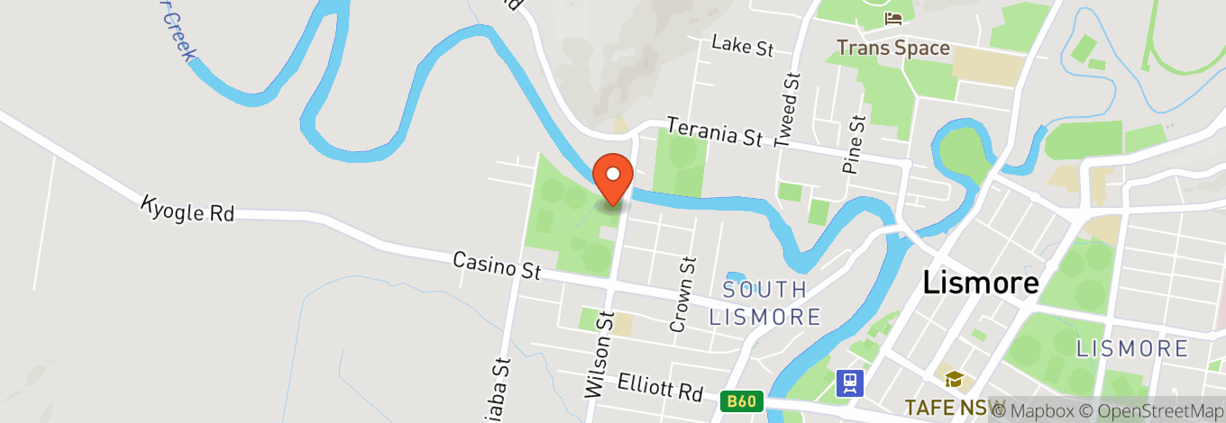 Map of South Lismore Bowling Club