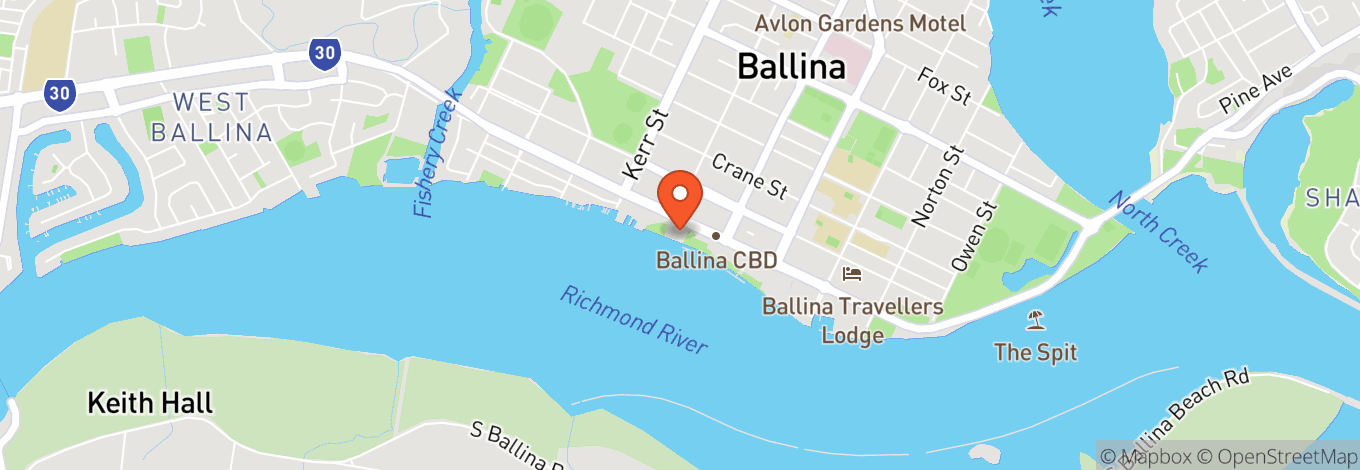 Map of Ballina Rsl Club